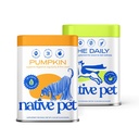 Native Pet Pumpkin Powder for Dogs (30 Scoops) and The Daily Dog Supplement (30 Scoops) - All-Natural, Organic Pumpkin Fiber and 11 in 1 Dog Multivitamins & Supplements