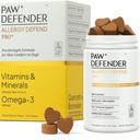 Dog Allergy Chews, Dog multivitamin Itching Skin Relief, Anti Itch,60 Chews | Itchy Ears, Paw Licking Treatment, Seasonal Allergies, Immune Bites, Dog Probiotics for Digestive Health & Gut Health