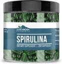 Earthborn Elements Spirulina 200 Capsules, Pure & Undiluted, No Additives