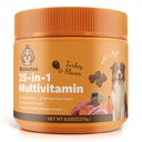 25-in-1 Dog Multivitamin, Chewable Supplements for Hip & Joints, Immune System, Gut & Digestive, Calming & Allergy Support, Omega 3 for Puppy & Seniors Dogs - 90ct (Turkey)