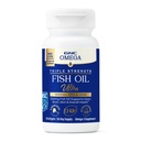 GNC Omega Triple Strength Fish Oil, Omega-3 Supplement, 30 Softgels | Delivers 1000mg EPA and DHA to Support Heart, Brain, Skin and Overall Health in an Easier to Swallow Softgel