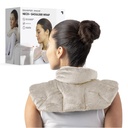Sharper Image Unscented Heated Neck & Shoulder Wrap - Microwavable Warm & Cooling Plush Pad, Weighted for Pain, Tension & Stress Relief Therapy, Gift for Women & Men