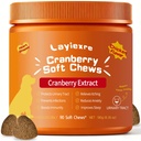 Cranberry Supplement for Dogs – Soft Chew for Urinary Tract Health & Bladder Support – Natural Dog Urinary Care for Incontinence & Frequent Accidents – 90 Count
