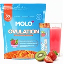 MOLO Ovulation Supplement for Women - Myo-Inositol, D-Chiro-Inositol, Vitamin D for Monthly Cycle Nutritional Support– 30 Stick Packs Strawberry Kiwi Flavor – Vegetarian, Gluten-Free & Non-GMO