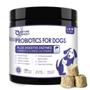NATURE TARGET Probiotics for Dogs, Salmon-Flavored - 120 Counts | 6 Billion CFUs Dog Probiotics for Digestive Health with Prebiotic and Digestive Enzymes, Rich in Omega 3 for Skin & Coat