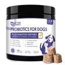 NATURE TARGET Probiotics for Dogs, Duck Flavored - 120 Treats | Dog Probiotics with Prebiotics and Digestive Enzymes for Dog Gut Health, Vitamins and Omega 3 for Skin & Coat & Immune Health