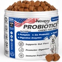 Petnanny Probiotics for Dogs Chicken Flavor Soft Chews for Digestive Health | Natural pumpkin, papaya & 5 probiotics. Supports gut flora, firm stool & immunity. 120 tasty chicken chews. No wheat or corn