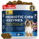 Probiotics for Dogs Digestive Health, Natural Probiotic Supplement with Digestive Enzymes and Prebiotic, Probiotic Chews for Dogs Support Gut Health, Relieve Diarrhea, Enhance Immunity