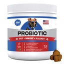 11-Strain Probiotics for Dogs Digestive Health - Chews w/ 6 Enzymes, 4 Prebiotics, Pumpkin & Salmon Oil, Support Gut, Gas, Immunity for Senior & Active Dogs, 200 Ct