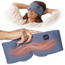 Heated Eye Mask – Cordless Electric Warm Eye Compress for Dry Eyes, Stye & Eye Strain Relief – 4 Heat Settings, Rechargeable, Light-Blocking, Blackout, Washable Cover (Ocean Stone)