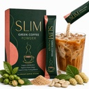 Slim Green Coffee Extract Boost Powder Sticks, Flavorless, 15 Count(1) | Flavorless single-serve slim green coffee powder sticks for hot coffee, iced coffee, tea, smoothies or water.