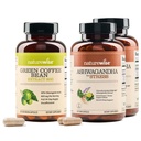NatureWise [1] Green Coffee Bean Extract - Vegan, Non-GMO - 60 Capsules[30-Day Supply] + (Pack of 2) Ashwagandha for Stress + GABA & L-Theanine - 60 Capsules[30-Day Supply]