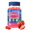 Omega 3 (EPA/DHA) Filled Gummies for Kids Teen with Multivitamin, Calcium + D3 + K2 + Zinc, Plus Vitamin A B1 B2 B12 C, Selenium, Iodine for Brain, Eye, Bone, Energy, No Fish Taste, Sugar Free