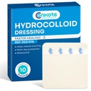 Conkote Hydrocolloid Wound Dressings 4”x 4” Ultra Thin Waterproof 10 Pack | Fast Healing Large Hydrocolloid Bandages for Acne Care, Blister and Minor Wounds