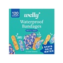 Welly Bandage Ocean Friends Refill Pack | Splashflex Adhesive Flexible Waterproof Bandages | Assorted Shapes and Patterns for Minor Cuts, Scrapes, and Wounds - 120 Count