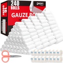 DMSKY 240 Pack Gauze Rolls, 4 in x 4.1 Yards | Individually Wrapped Gauze Wrap Roll for Wounds, Premium Rolled Gauze Bandage Wrap, Mummy Wraps