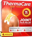 ThermaCare Portable Heating Pads for Muscle & Joint Pain Relief, 4 Count | Adhesive Heat Wraps, Drug-Free Therapy, Flexible, Discreet Patches for Daily Comfort & Wear