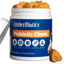 Probiotics for Dogs, Boosts Immune System, Improves Digestion, Supports Gut Health, Relieves and Prevents Diarrhea and Soft Stools, Chicken Flavor Soft Chews - 30 Tablets (120g)