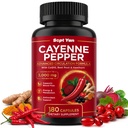 Cayenne Pepper Softgels Supplement, Cayenne Pepper Capsules 3000mg with CoQ10, Vitamins D3，K2, Beet Root, Hawthorn, Turmeric, Supports Leg Vein, Heart & Blood Vessel Circulation, 180 Count