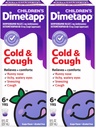 Dimetapp Children’s Cold & Cough Medicine, Antihistamine, Runny Nose, Sneezing, Itchy, Watery Eyes, Grape Flavor, Alcohol & Phenylephrine-Free, 8 Fl Oz (Pack of 2)