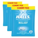 Halls Relief Mountain Menthol Sugar Free Cough Drops, Economy Pack, 70 Drops (Pack of 3)