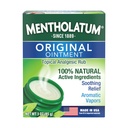 Mentholatum Original Vapor Chest Rub, Topical Analgesic Ointment, Vapors Soothe Nasal Passages & Relieve Chest and Muscle Aches Due To Cold & Cough, All-Natural Medicated Ingredients, 3.0 oz