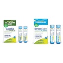 Boiron Gasalia On The Go for Relief from Gas Pressure, Abdominal Pain, Bloating, and Discomfort - 2 Count (160 Pellets) and StressCalm On The Go for Relief of Stress, Anxiousness, Nervousness, Irritability, and Fatigue, 80 Count (Pack of 2)