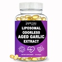 Aged Odorless Garlic Extract 800mg, Easy Softgels for Daily Heart Wellness | 2-Year Aged Garlic Supplements with Standardized S-Allyl Cysteine for Heart, Immune & Antioxidant Support, Pure & Natural