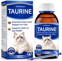 Taurine for Cats Drop 4 oz, Cats Taurine Supplement for Heart & Eye Health | 200mg High Potency Amino Acid Support for Vision & Immune System with 1ml Precision Syringe