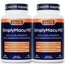 Simply Nature's Pledge Macu MD | Eye Vitamins | 2-Month Supply with Lutein, Zeaxanthin, Meso-Zeaxanthin, Astaxanthin & Bilberry Extract | Advanced Macu Health Vision Support (Pack of 2)