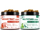 NATURE TARGET Dog Multivitamin Soft Chews, Cranberry Supplement for Dogs