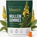 Vitanics Mullein Gummies - Mullein Leaf Extract for Lungs, Respiratory Support, Plant-Based Formula, 60 Gummies, 30-Day Supply