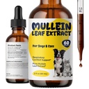 Mullein Drops for Dogs & Cats with Chlorophyll, Cough & Respiratory Support | Mullein Leaf Extract Liquid for Breathing Comfort; Herbal Pet Supplement, 2 fl oz (60 mL)