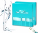 48Pc Sticky Ear Cleaning Stick for Adults Large,Japanese Reusable Sticky Ear Cleaner Picks, Gentle Soft Ear Care Cleaning Sticks with Dust Cover