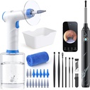 Earwax Removal - Electric Ear Irrigation Kit with 4 Pressure Modes, Ear Cleaner with Camera, 1080P Otoscope, Ear Cleaning Tool with 7-Piece Set, Earwax Removal Kit for Daily Cleaning(White)