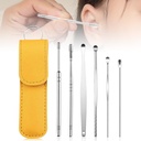 Runsgo Ear Cleaner,The Most Professional Ear Cleaning Master in 2024,Ear Cleaning Kit,Ear Cleaner Earwax Removal Tools with Pu Leather Case (Yellow)