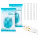 Reusable Sticky Ear Cleaning Stick for Ear Wax Cleaning, 2Pack/48PCS | Adhesive Ear Cleaning Tool with Soft Rubber Head, Portable Earwax Cleaning Kit for Daily Outer Ear Care and Travel