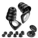 Ear Plugs Noise Reduction SNR 29dB, Silicone Hearing Protection Earbuds with 5 Sizes Eartips and a Portable Case, Reusable Noise-Canceling Earplugs for Sleep, Concerts, Work, Study, and Travel