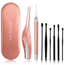 Ear Wax Removal with Light - 8 Pcs Ear Cleaning Kit for Kids and Adults | 6pcs Ear Pickers, Earwax Spoon Digger & Tweezers, Ear Cleaning Tool Gift Set