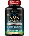 NMN Supplement - NMN w/ Resveratrol, TMG & Lycopene 1000mg - 60 Caps | NAD Level & Energy Production Support - Anti-Aging & Skin Health - Pure & Laboratory-Tested Nicotinamide Mononucleotide