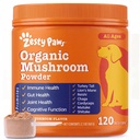 Zesty Paws Organic Mushroom Powder for Dogs - Turkey Tail Mushroom for Dogs -Cognitive, Digestive, Immune & Joint Support Turkey Tail Powder Dog Supplement - 60 g