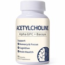 Acetylcholine Supplements with Alpha GPC 600mg & Bacopa, Cognitive Support for Seniors & Adults, Supports Memory, Focus & Brain Health, 90 Capsules