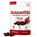 NuvaPure Astaxanthin 12mg Antioxidant Supplement, 150 Softgels | Daily Astaxanthin Antioxidant Supplement for Skin, Eye & Immune Health; 12mg, 150 Softgels, Non-gmo, Gluten Free