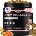 Salmon Oil for Dogs Skin & Coat, 13 in 1 Wild Alaskan Fish Oil for Dogs | Omega 3 EPA & DHA & ALA Fatty Acids, Dog Allergy Relief Chews, Joint & Immune Support, 135 Count, Chicken Flavor, Soft Chews