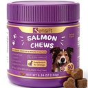 Salmon Oil Chews for Dogs - Omega 3 & 6 Skin and Coat Support with Astaxanthin, Vitamin C & E - 90 Soft Chews - Relief for Itchy Skin, Seasonal Allergies & Shedding - for All Breeds & Ages