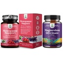 Bundle of Complete Herbal Menopause Supplement for for Night Sweats Hot Flashes & Mood Swings and Pure Magnesium Glycinate Supplement 400mg Per Serving - High Absorption Chelated Magnesium Capsules