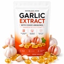 Aged Garlic Extract - 7500mg Odorless, Aged Odorless Garlic with Coq10 Ubiquinol, Heart & Immune Support, Vegetarian, All-Natural, Non-GMO, 300 Softgels