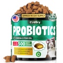 Cat Probiotic Chews for Digestive & Gut Support, 500 Count Crunchy & Creamy | Probiotics for Cats Treats with Omega 3 Fish Oil for Skin & Coat Health, Constipation Relief, Healthy Stool, Chicken Flavor