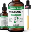 Vitamin E for Dogs Liquid 250 IU - Vitamin E Oil for Dogs Skin and Coat Support - Dog Immune Support Antioxidant Supplement - Bacon Flavor - 60 Servings - 2 oz
