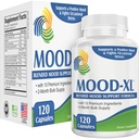 2-Month Mood Support Supplement (Mood-XL) | 13-Ingredient Calm & Balance Formula with 5-HTP, Ashwagandha, GABA & B-Vitamins | Mood Supplements | 60-Day Bulk Supply | 120 Capsules